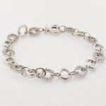 18K White Gold Fashion Charm Diamond Bracelet