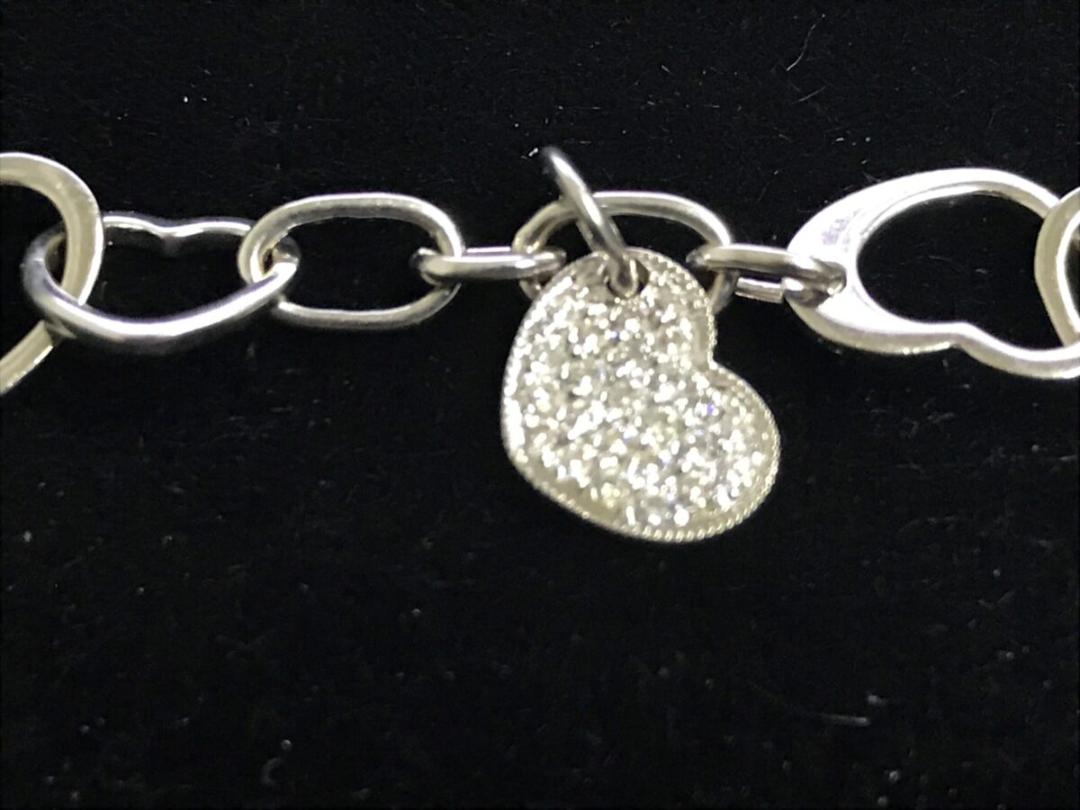 18K White Gold Fashion Charm Diamond Bracelet