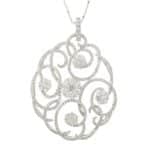 18K White Gold Fashion Diamond Pendant