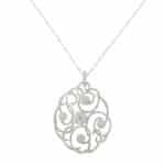 18K White Gold Fashion Diamond Pendant