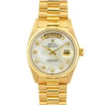 Rolex President Watches His & Hers 18K Mother Of Pearl Custom Set Diamonds