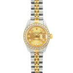 Rolex Datejust Watches His & Hers Stainless 18k Champagne Custom Set Diamonds Models