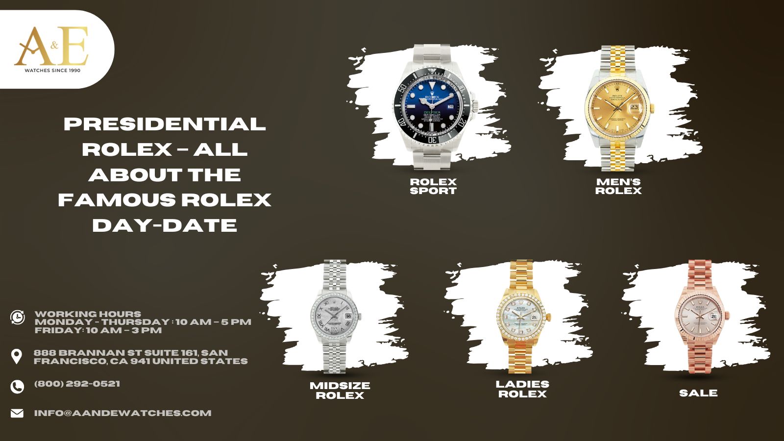 Presidential Rolex – All about the famous Rolex Day-Date - A&E WATCHES