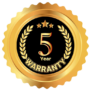 5 years warranty badge